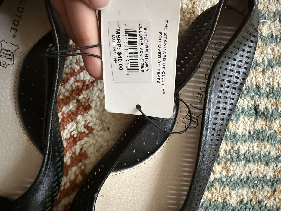 Balerini negri Goldtoe noi cu eticheta masura 38