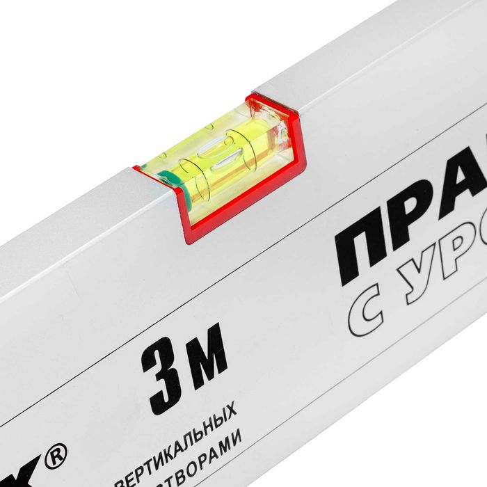 Правило алюминиевое с уровнем, L 3.0 м, 2 ручки Matrix