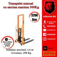 Transpalet manual  si electronica 1-2-3 T ridicare max 1.6-2.5m noi