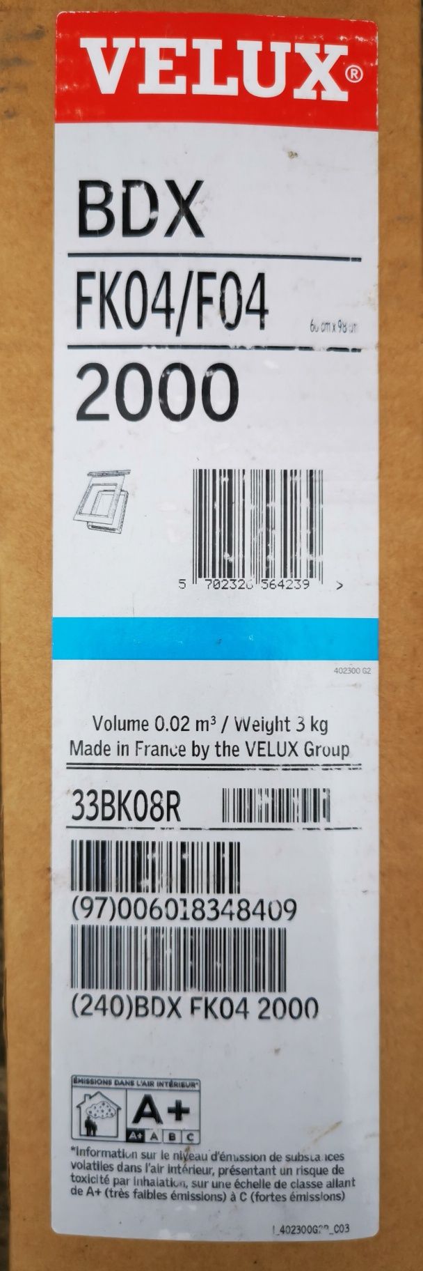 Set de izolare VELUX BDX FK04 2000
