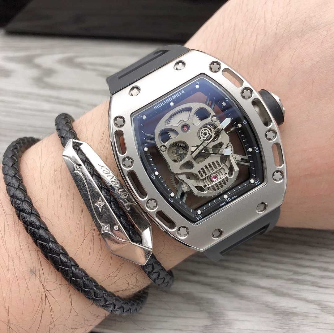 Автоматичен мъжки часовник RM Richard 52-01 Tourbillon Skull Nano