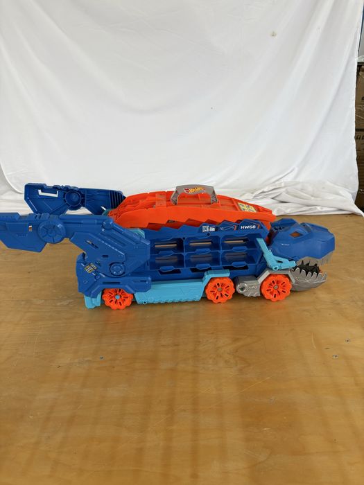 Hot Wheels, T-Rex Mega Transporter, set de joaca cu masina mare