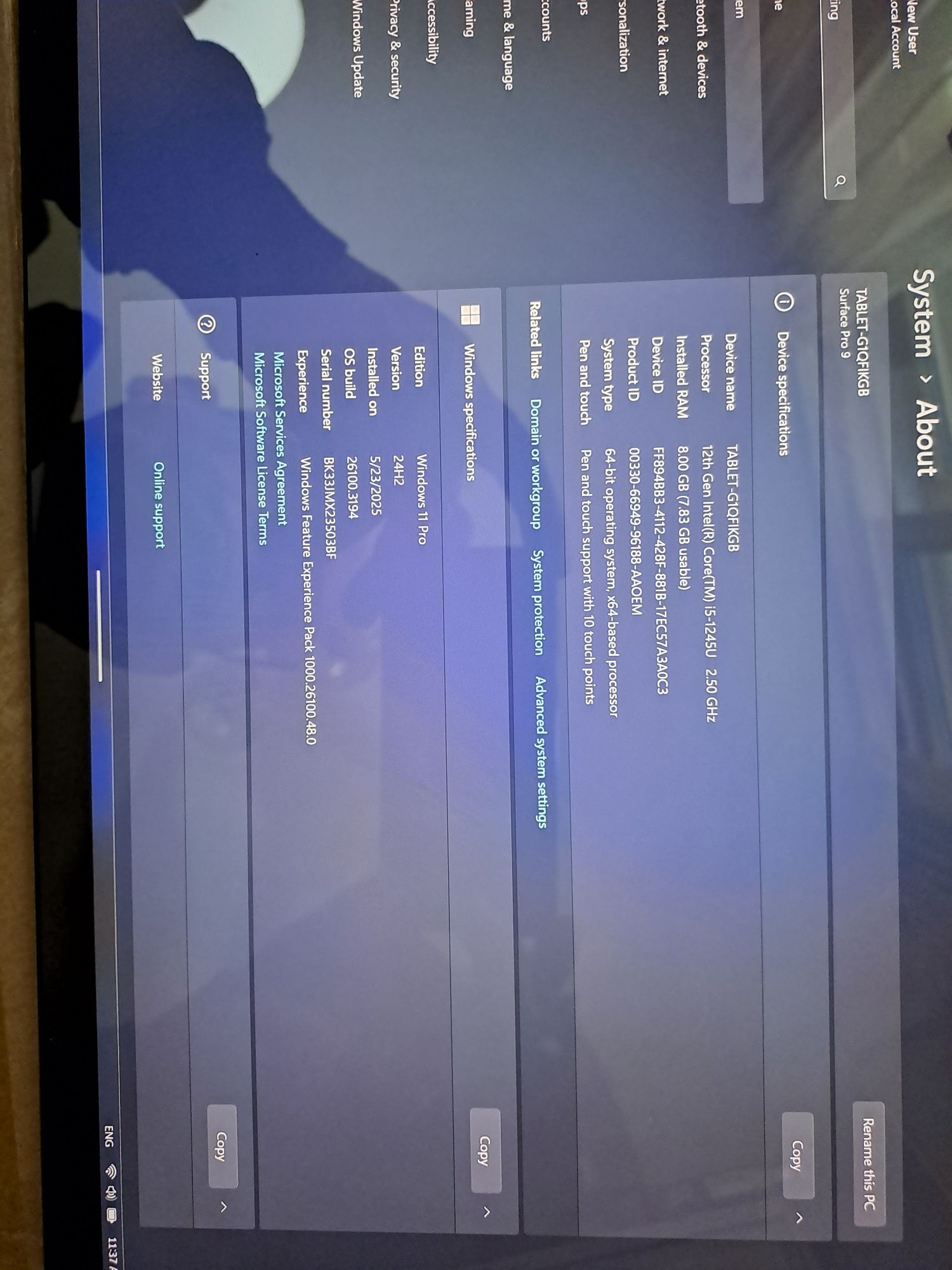 Microsoft surface pro 9