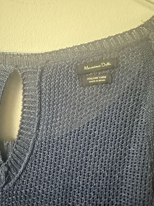 Прекрасна синя плетена рокля Massimo Dutti