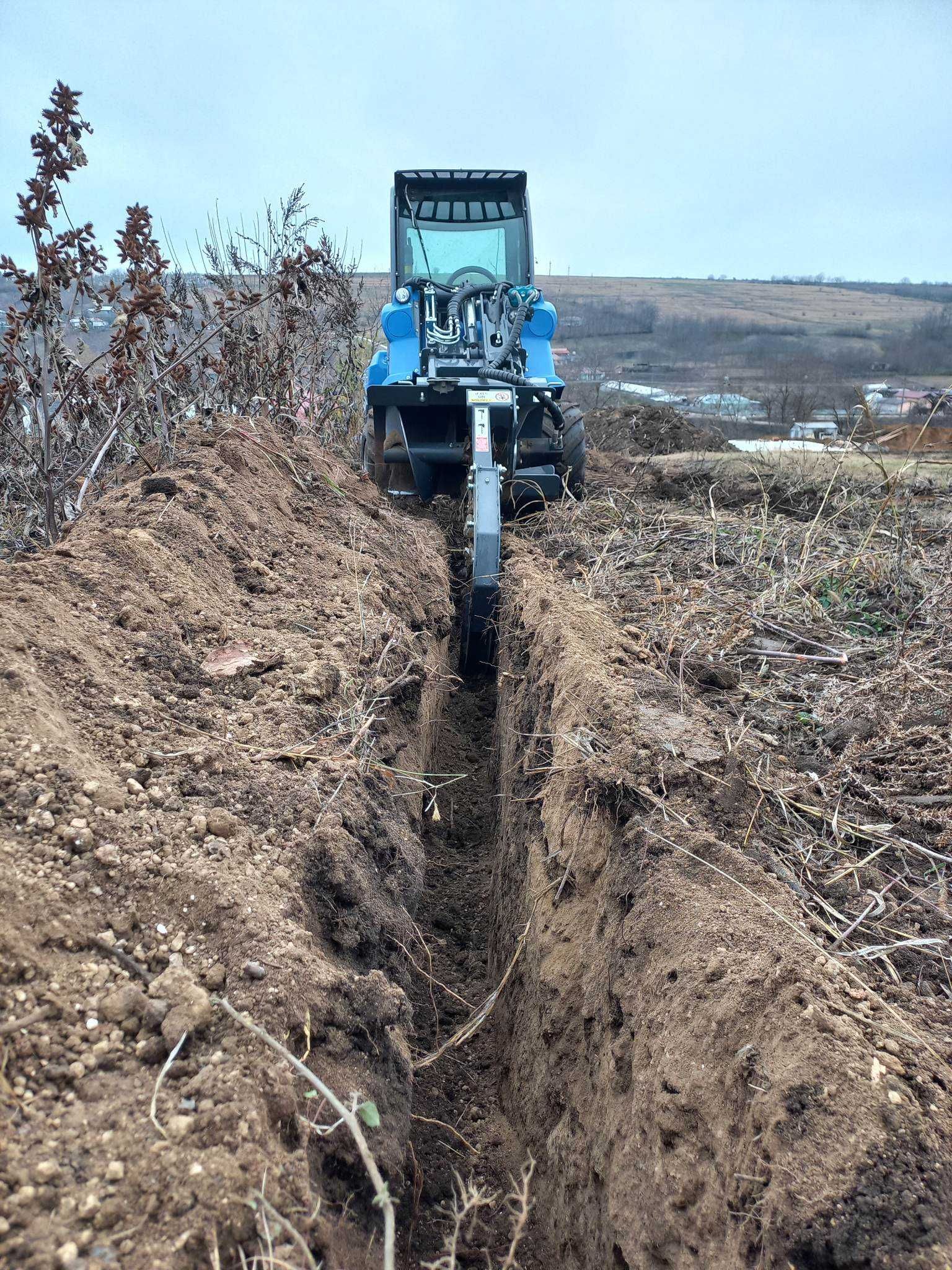 Sapator santuri cu trencher, cupa pentru pamant, sisteme de irigatie