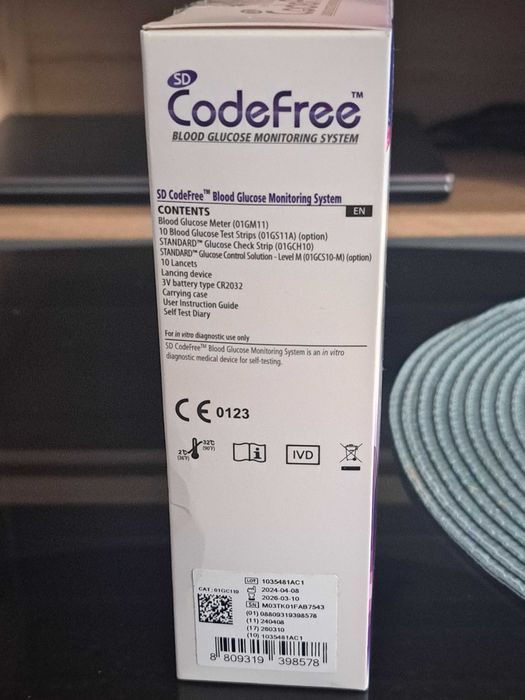 Aparat de măsurat glicemia CodeFree plus 2 cutii cu ace!!!