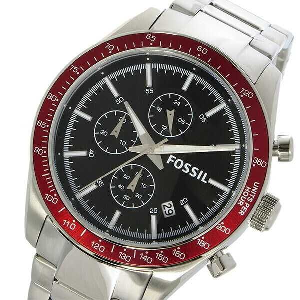 Fossil BQ2086 Negru/Roșu - Oţel Inoxidabil/Stainless Steel - Cronograf