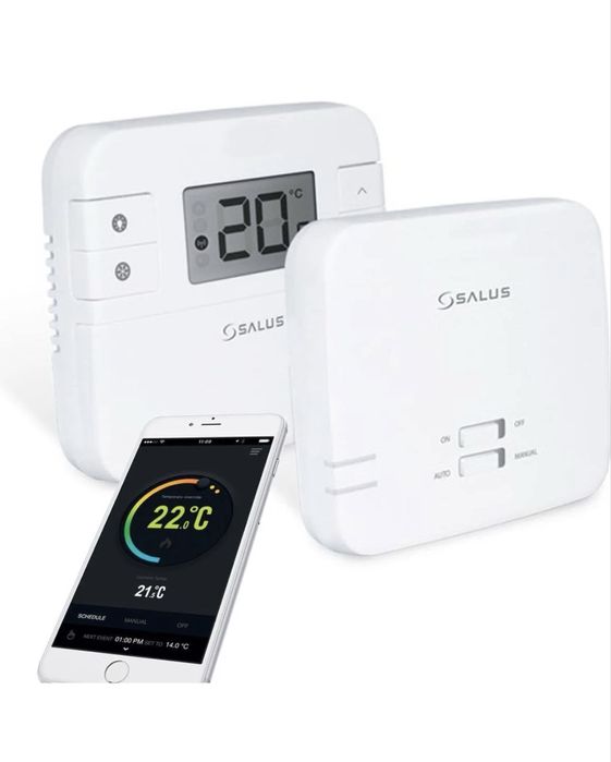 Termostat de ambient Salus RT310i, control prin internet