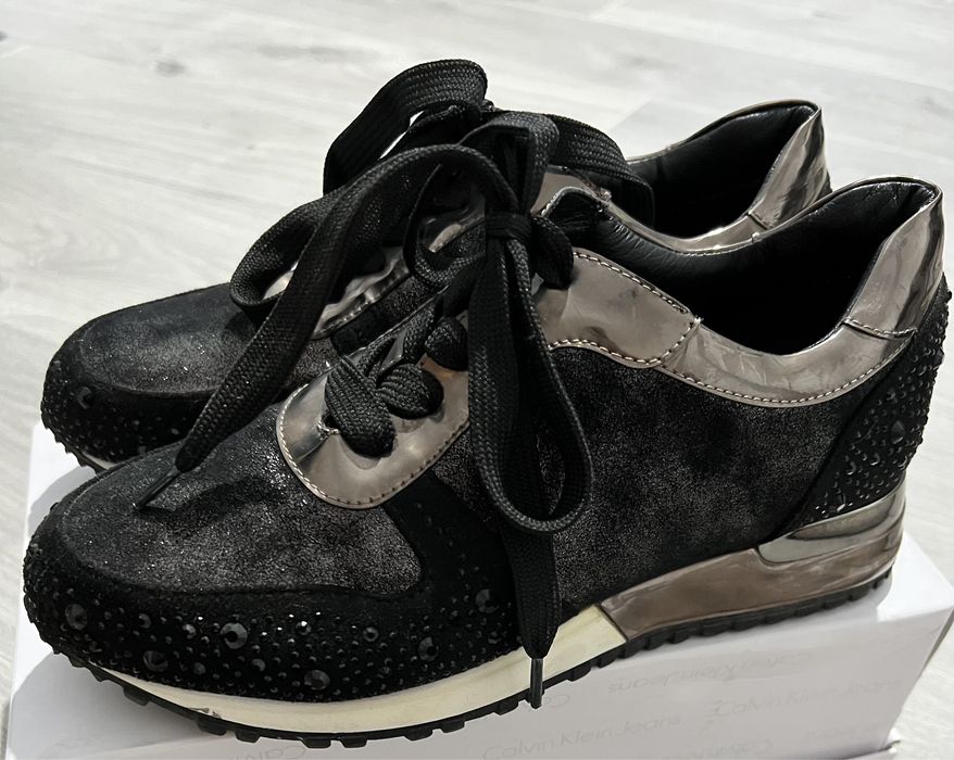 Sneakers casual cu cristale