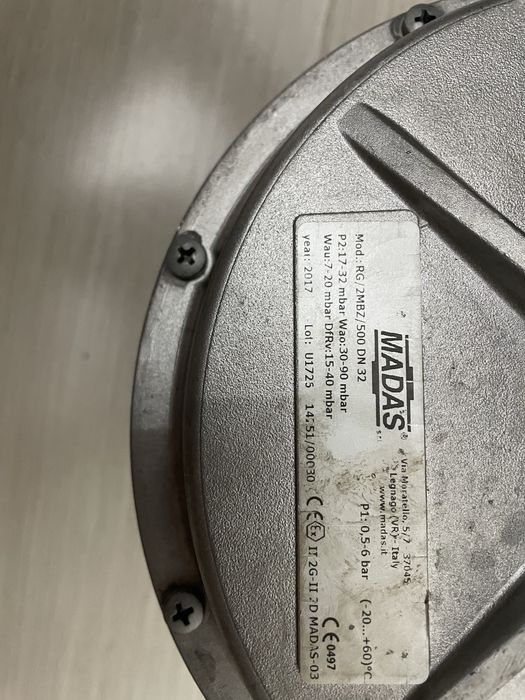 Регулятор давления газа Madas (Италия)