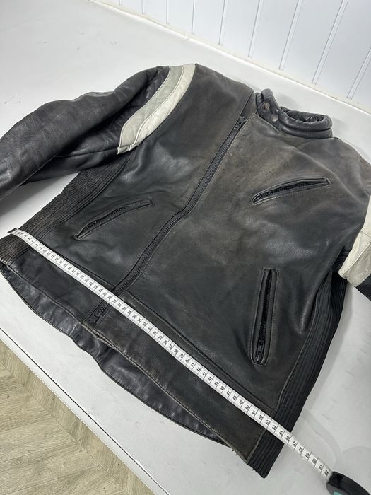 Geaca moto piele 58 XXL retro chopper