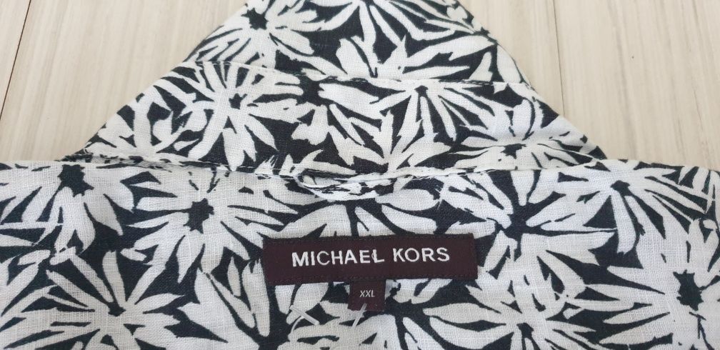 Michael Kors Linen Mens 2XL НОВО! ОРИГИНАЛ! Мъжка Ленена Риза!