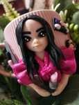 Cana personalizata cu figurina din fimo Makeup/Meserii