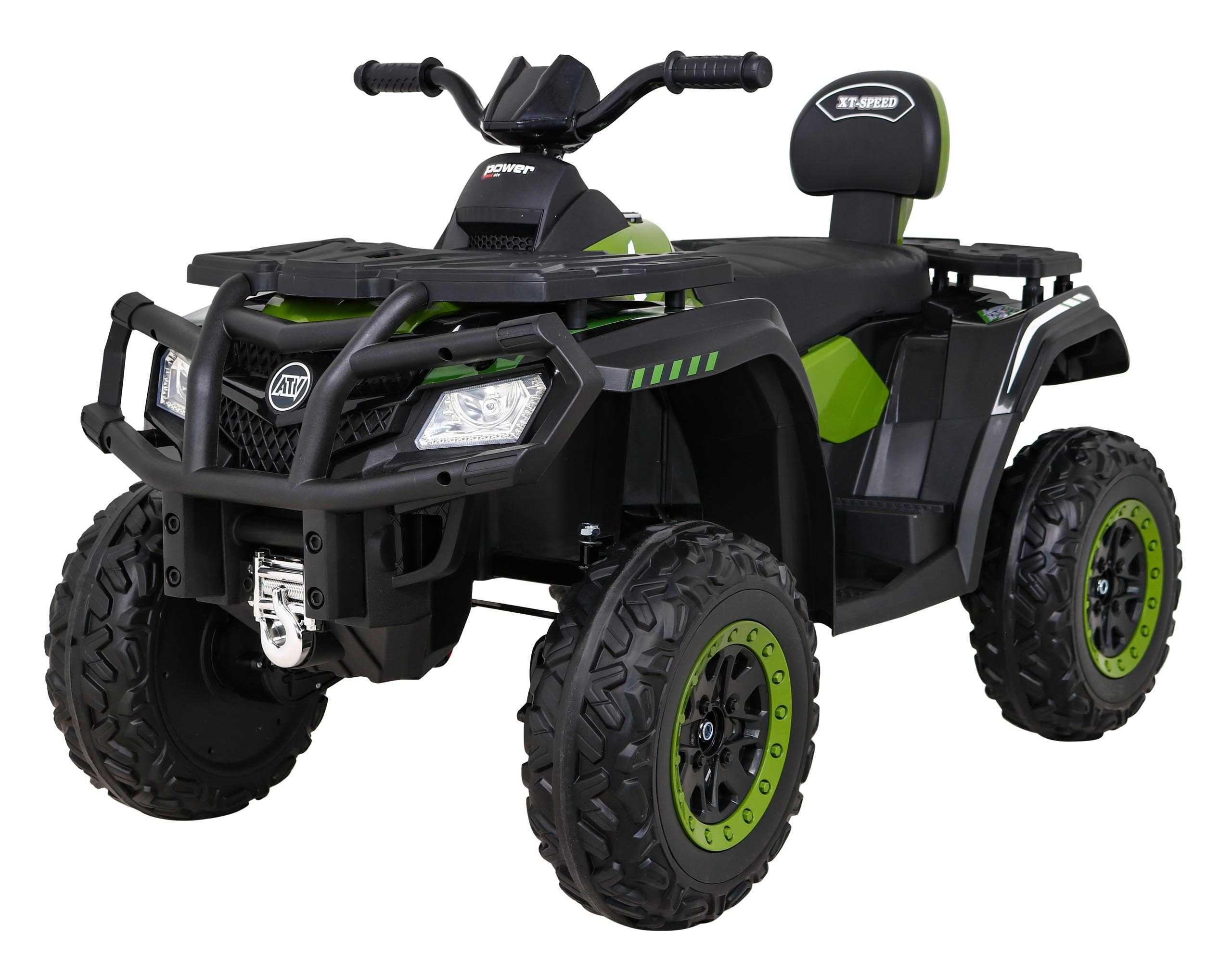 ATV electric pt copii Autokids 24V 4x4 cu cupa 3-10 ani (S615) Verde