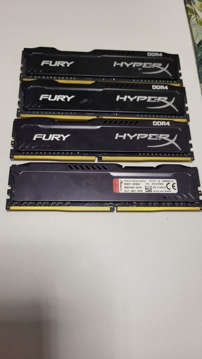 Kit Ram DDR4 4x4GB HyperX Fury Black 2666Mhz