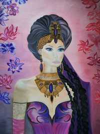 Картина жена, рисувана с маслени бои