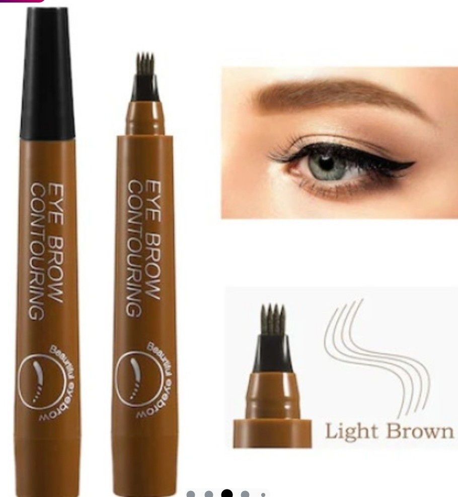 Set stilou microblading și șabloane sprâncene și gloss buze hidratant
