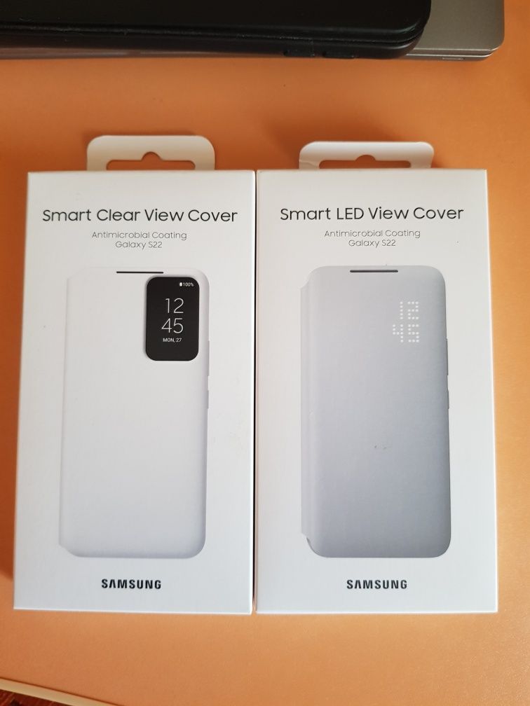 Huse Samsung Smart Clear View Cover S22 si S22+