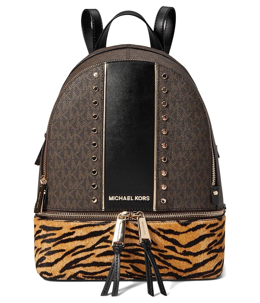 Michael Kors раница Rhea Studded Logo and Tiger with Calf Hair