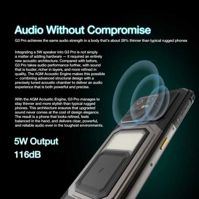 AGM G3 Pro 12+12GB/512GB, 10000mAh, 64MP SONY, термална камера, 116dB