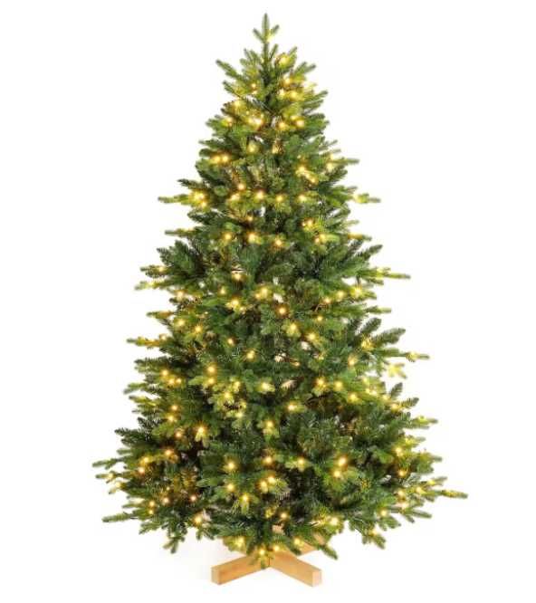 Brad artificial Yorbay 180 cm, LED, PE și PVC