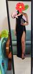 Rochie xs s 34 realizata pe comanda din catifea neagra superba