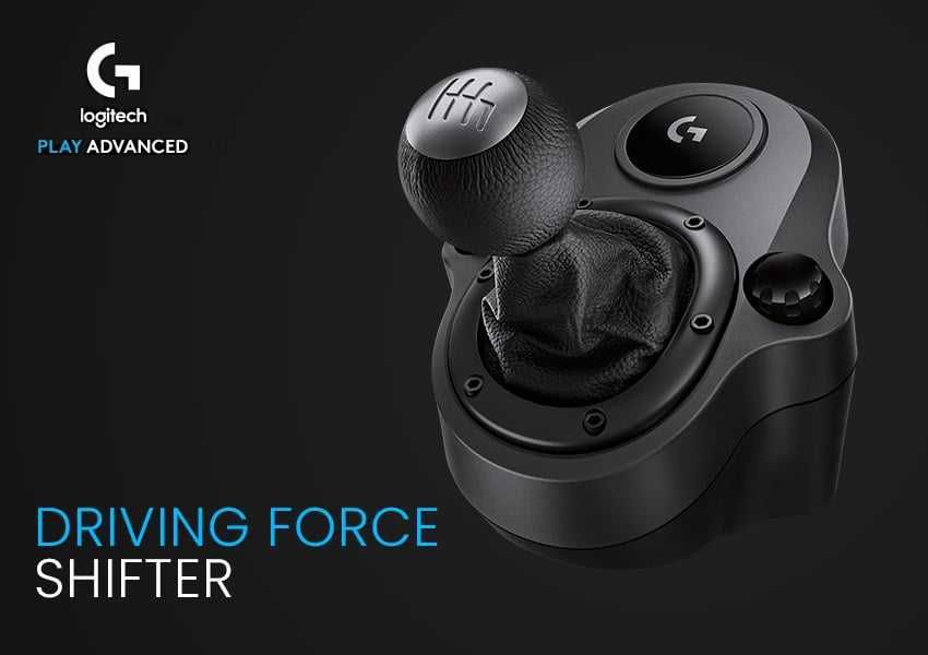 Волан с педали и скорости -  Logitech - G923 + Shifter , PC, черен