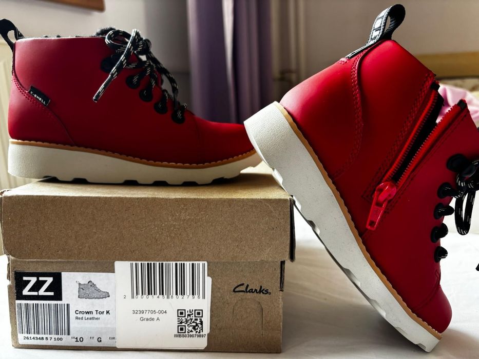 Ghete Clarks imblanite piele naturala impermeabile marimea 28