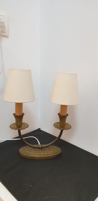 Accesoriu decorațiune lampa vintage colectie bronz Belgia 1950