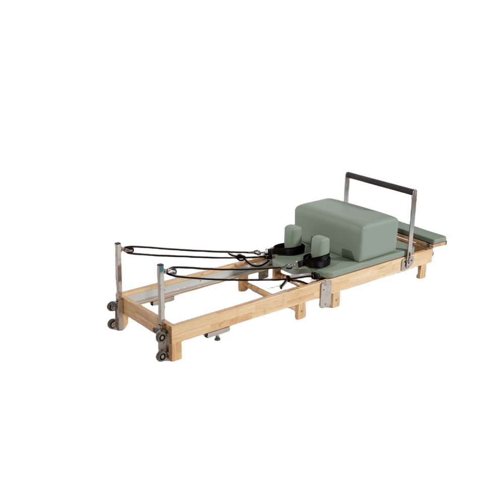 Aparat pilates reformer pliabil din lemn de stejar (oak)
