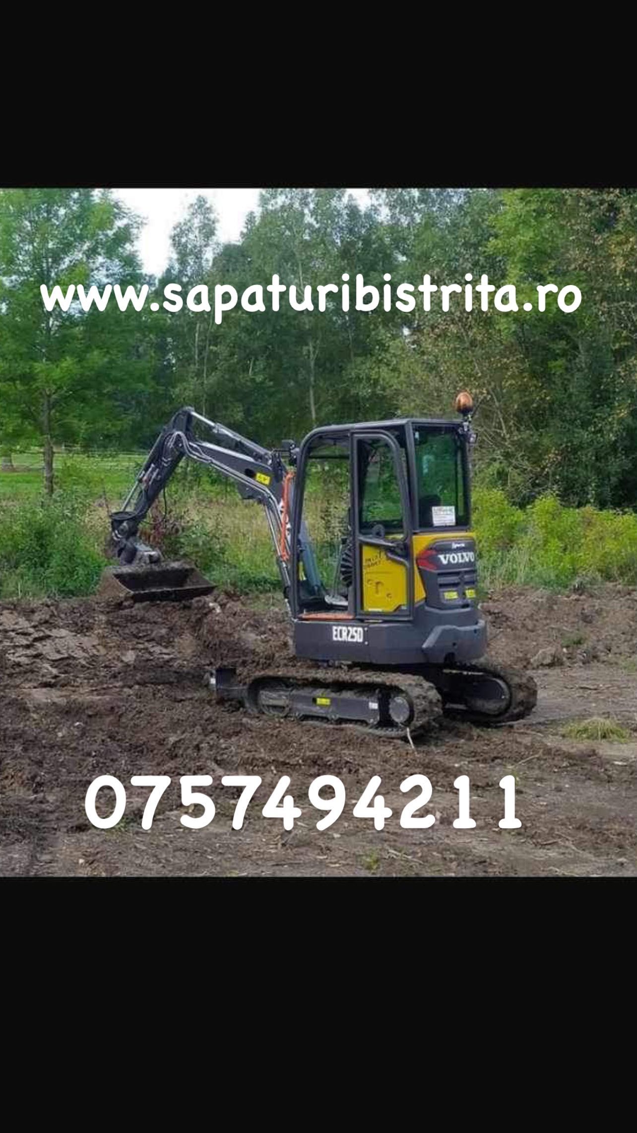 Prestări servicii /lucrări săpături cu miniexcavator  2.5t si 1.5t