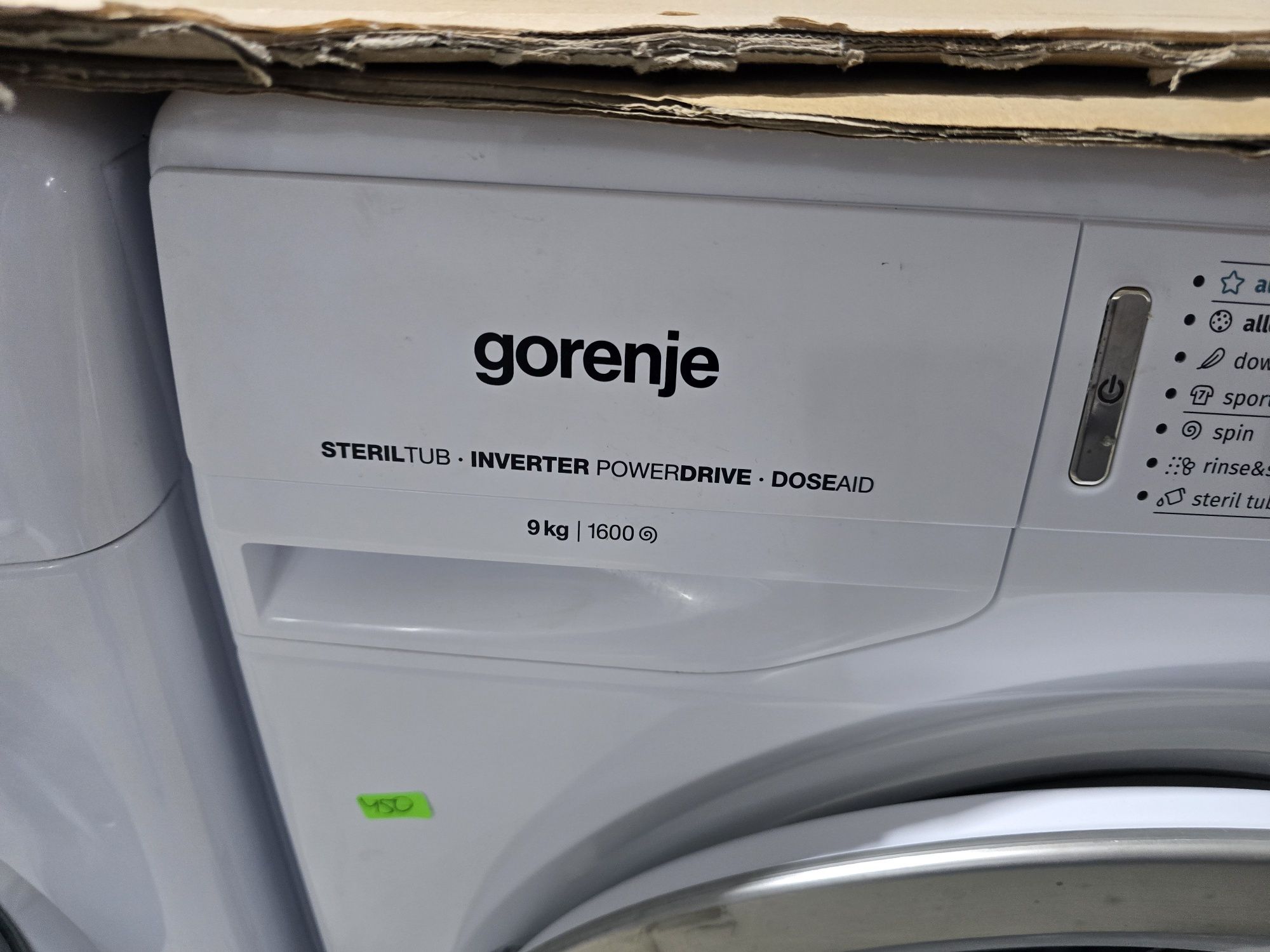 А+++ Инверторна пералня Горене/Gorenje 9 кг