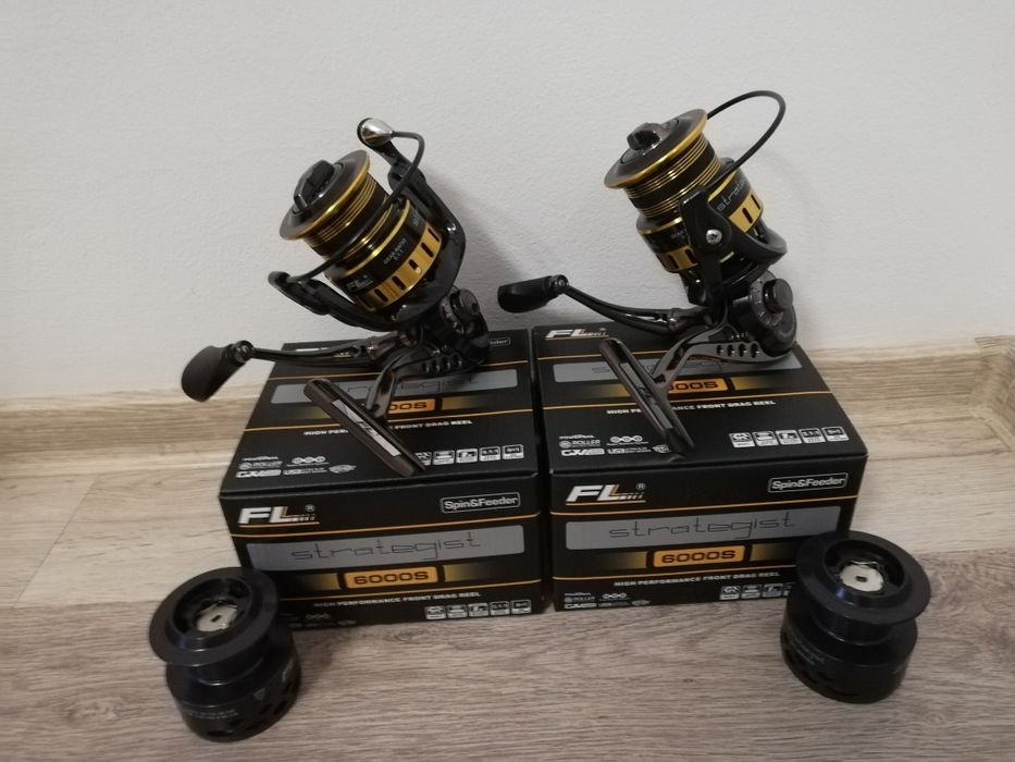 Set 2 Mulinete FL Strategist Feeder 6000 9+1 Rulmenti