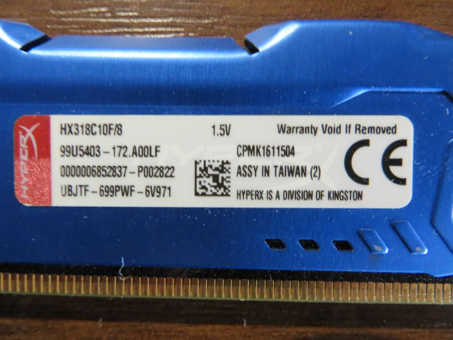 DDR3 Kingston HyperX 1866 MHz CL10 8 GB (1 x 8 GB)