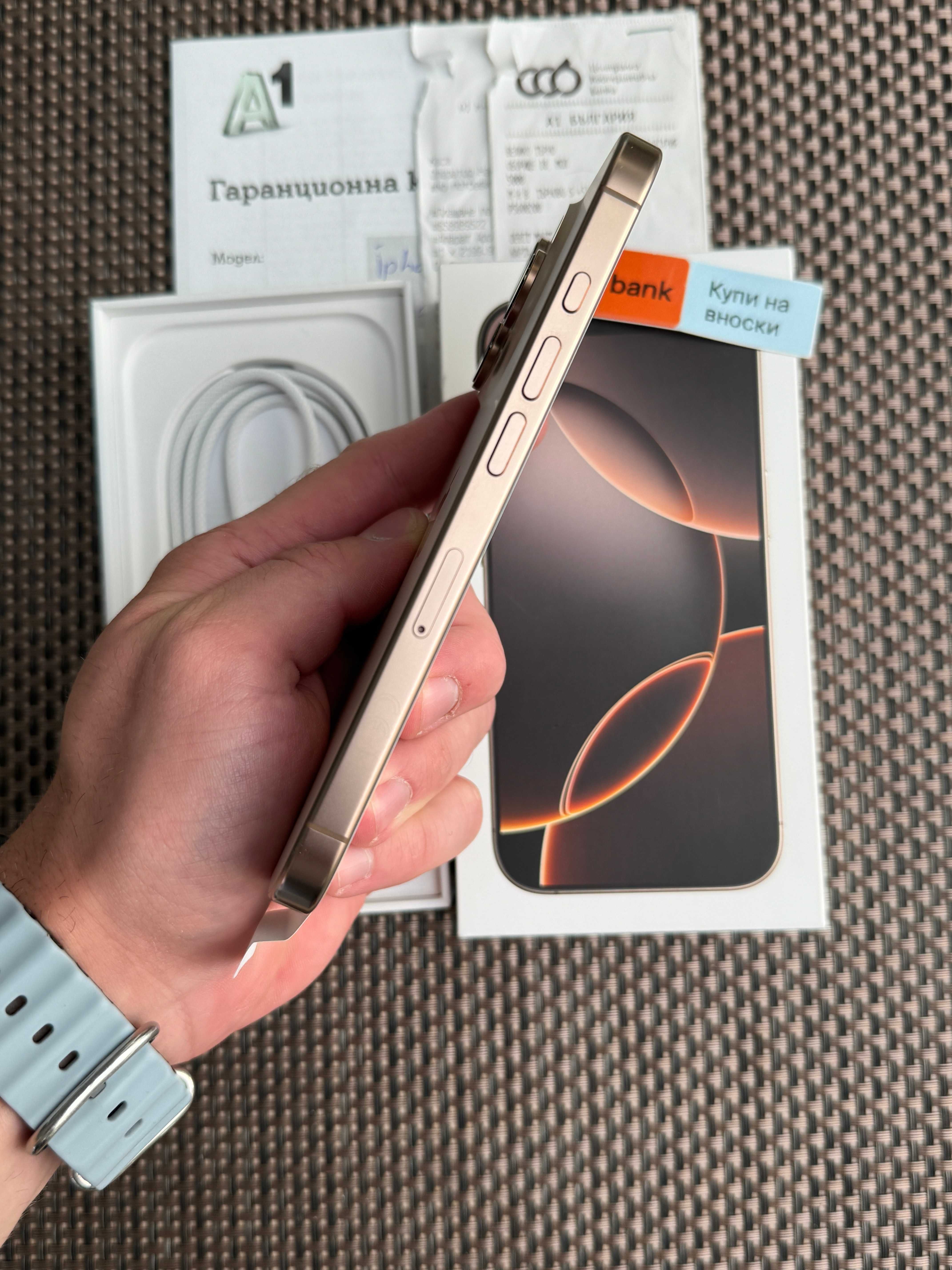 24м Гаранция! НОВ! iPhone 16Pro Лизинг от 70лв/м Desert Titanium 128GB