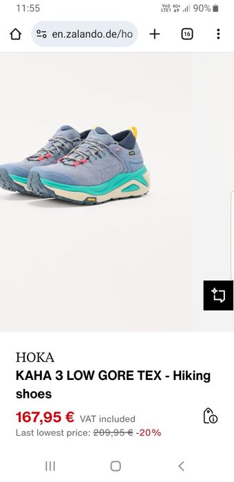 Hoka gore tex vibram 41.5 -42  ..26 de cm talpa