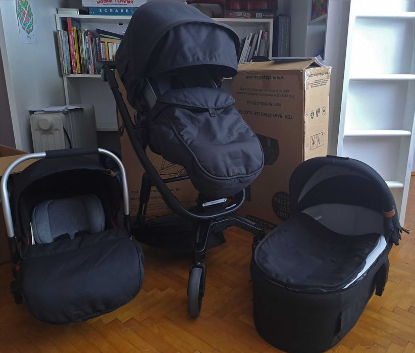 Бебешка количка 3 в 1 CHIPOLINO - ELECTRA + подаръци