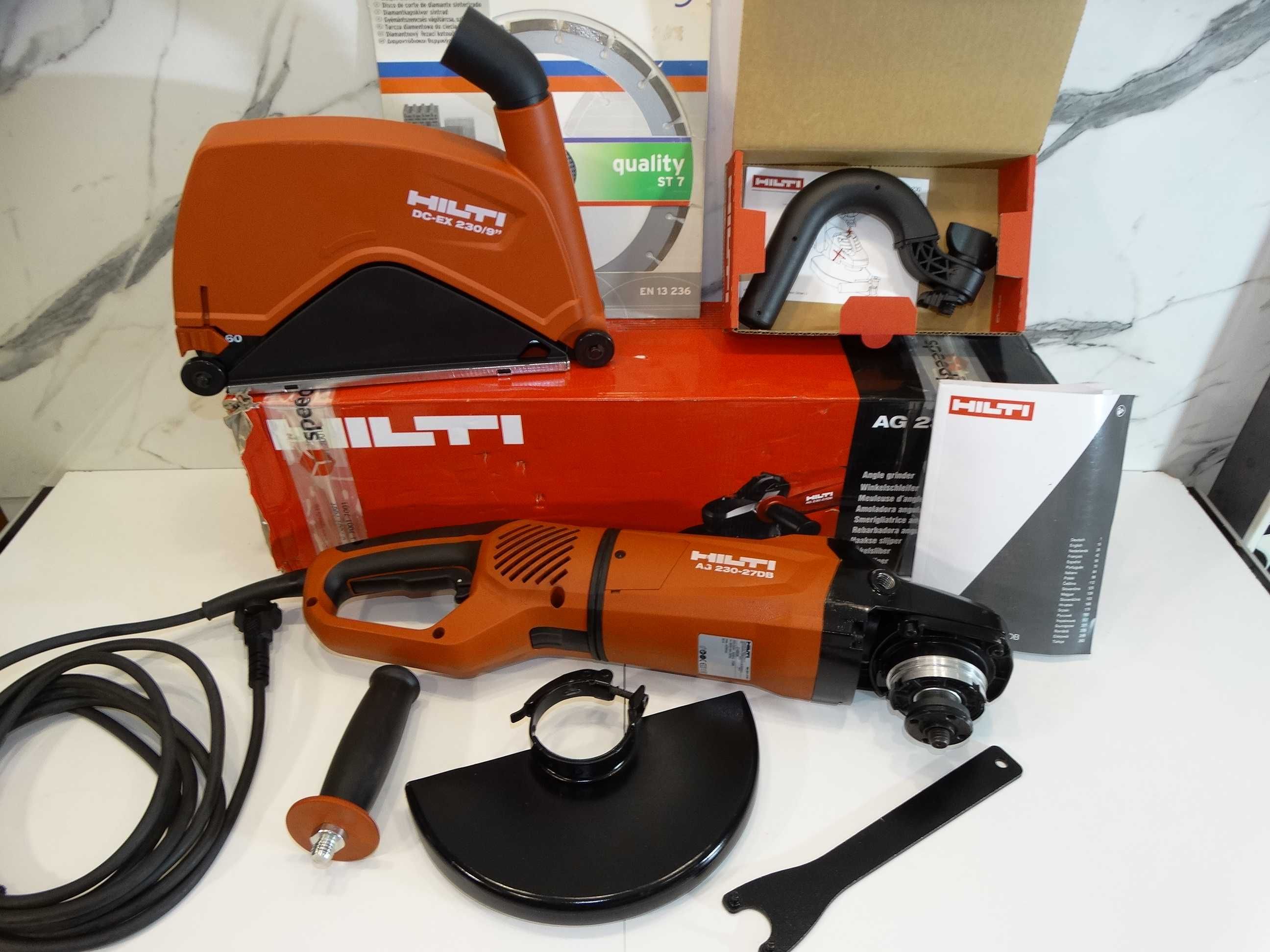 2024 - Hilti AG 230 - 27DB + DC - EX 230 - Корав шлайф + прахова глава