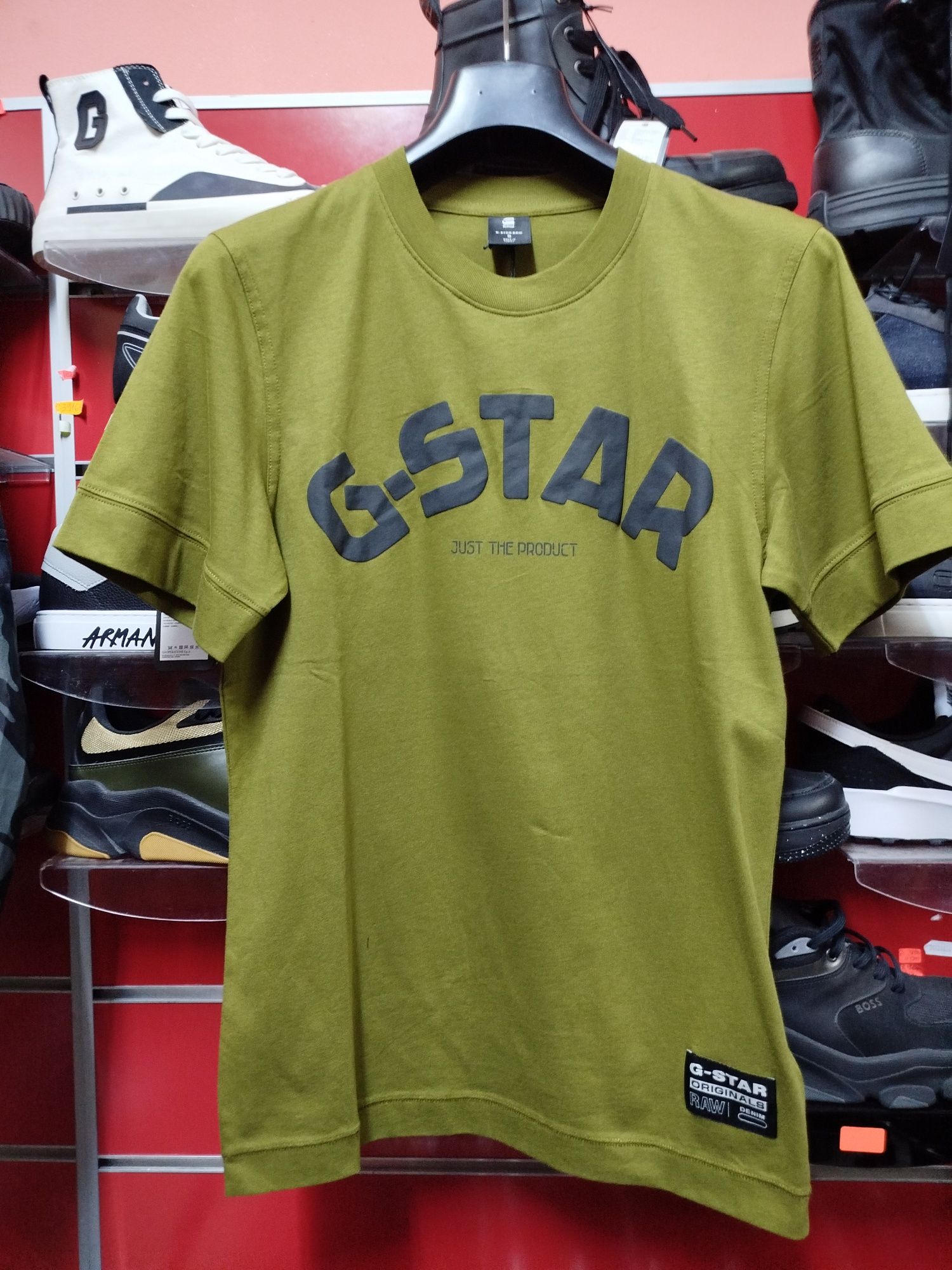 Оригинална тениска G-Star Raw Puff Logo S нова мъжка slim