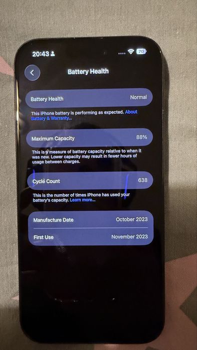 Vand Iphone 15 Pro 128GB Blue Titanium