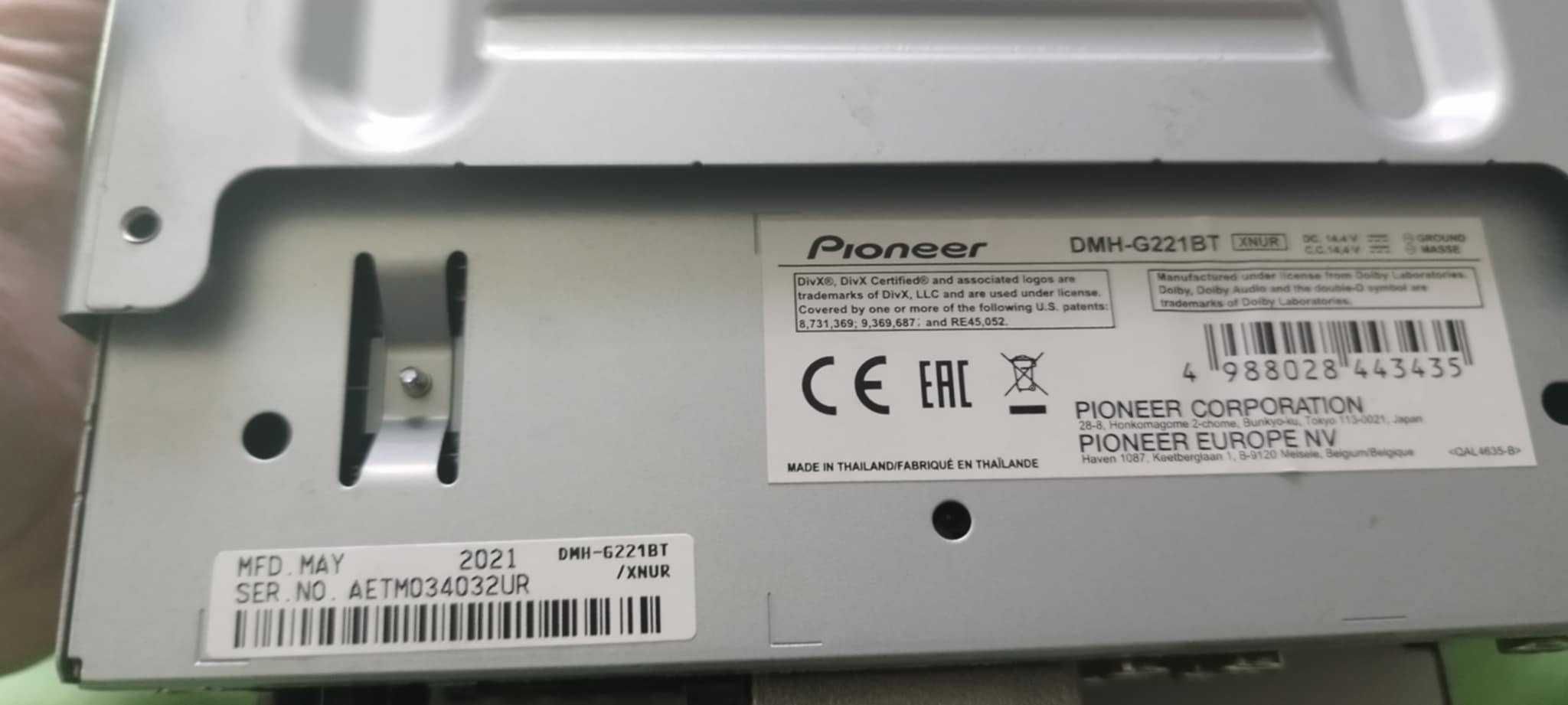 радио pioner dmh-g221bt