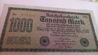 Bancnota veche germana de 1.000 Mark din 1922, stare foarte buna