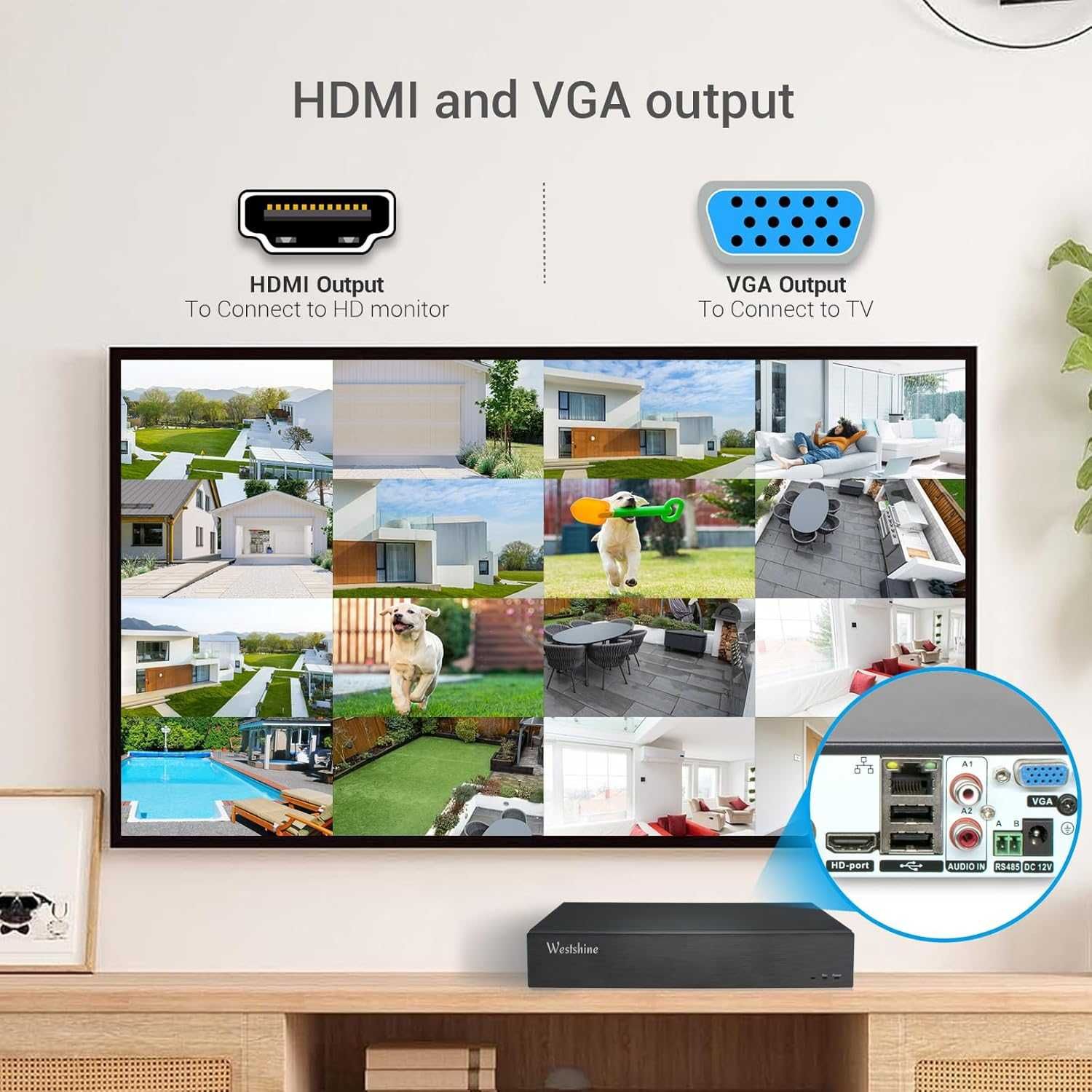 ЧИСТО НОВ WESTSHINE 16 канален DVR 5M-N (5MP), хибрид 5 в 1 БЪЛГАРСКИ
