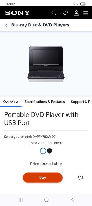 Sony portable dvd /cd/mp3 player