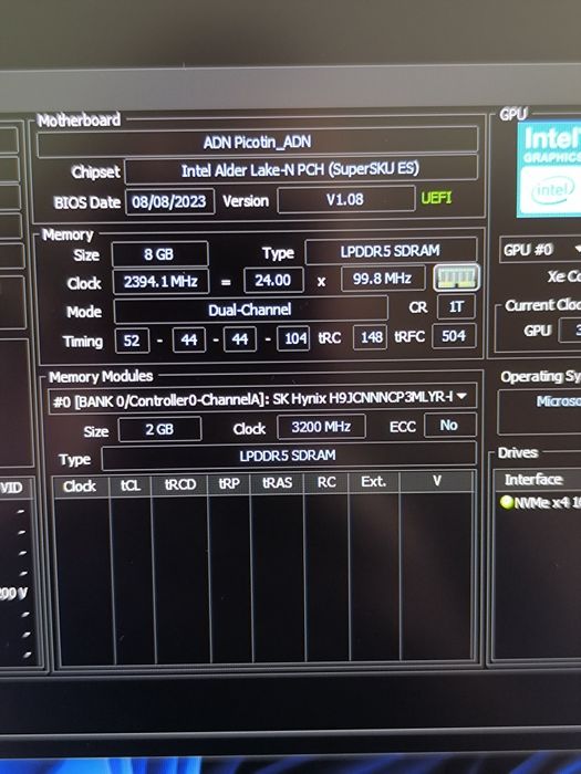Acer 17 Inch/Intel I3-N305-gen14 2024!/8GB DDR5/512GB SSD Nvme!