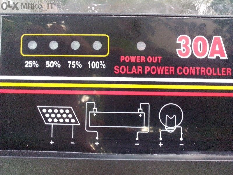 Контролер за соларен панел 12v/30а