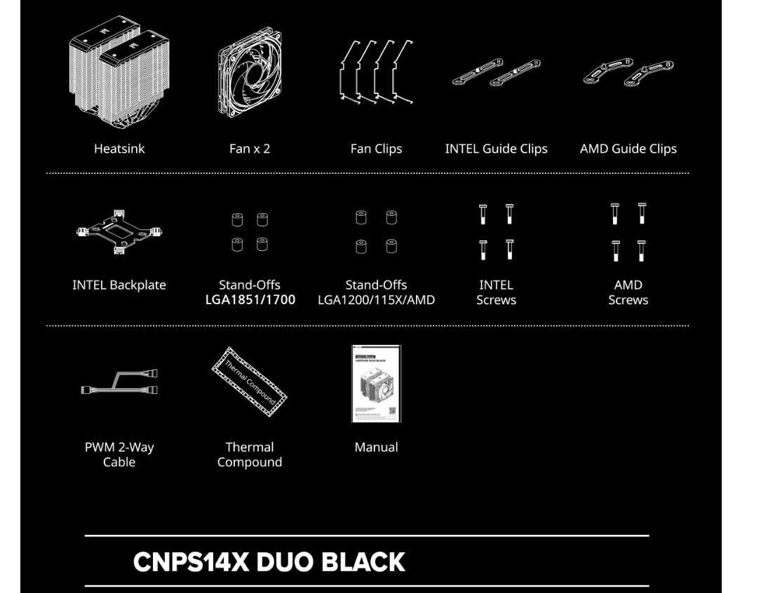 Cooler CPU Zalman CNPS14X DUO Box Qmax 270W skt Intel/AMD garantie