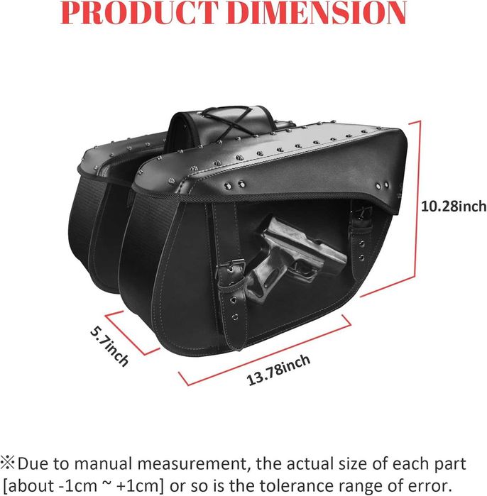 Дисаги за мотоциклет Чанта кожен куфар за мотор мото багаж БЯЛ