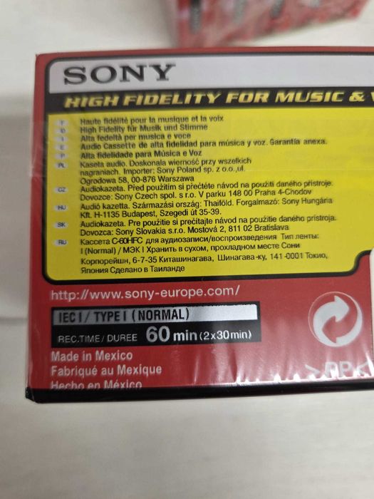 Casete Sony bulk
