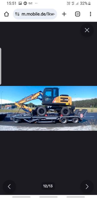 Platforma trailer transportor camioane utilaje baloti 3axe